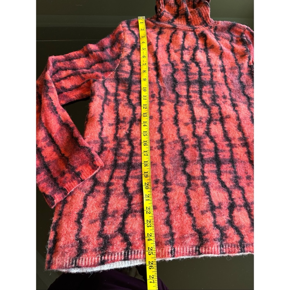 Zara Red and Black Tie Dye High Neck Sweater, NWT, L - Picture 10 of 16